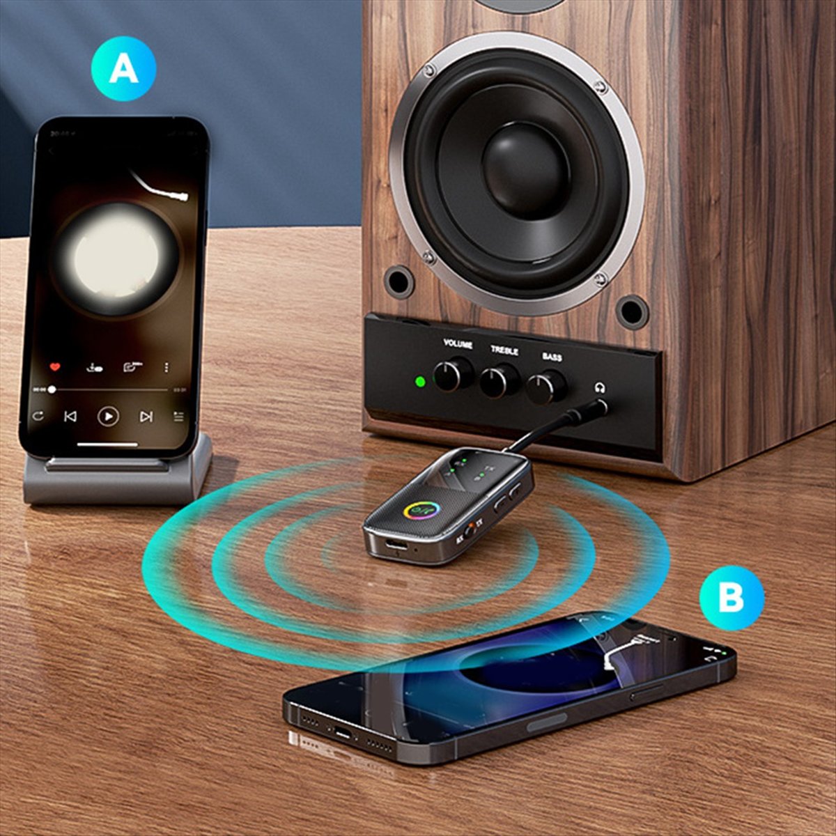 Audio Music Player Pc - Adaptador de Audio Bluetooth 5,2 de