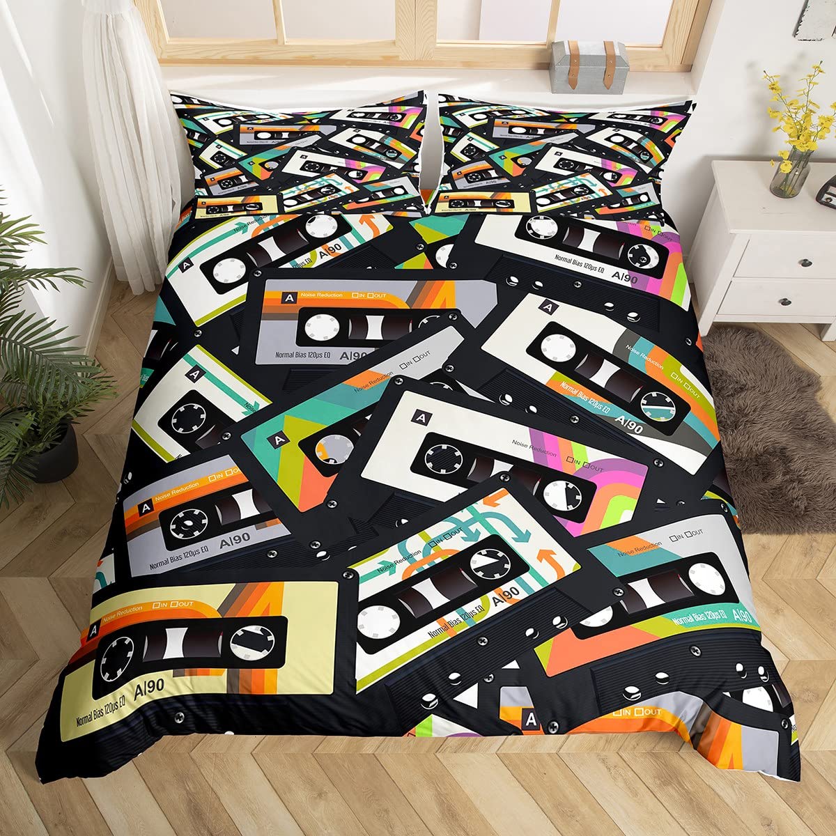 Audio Music King - Funda nórdica de casetes de música