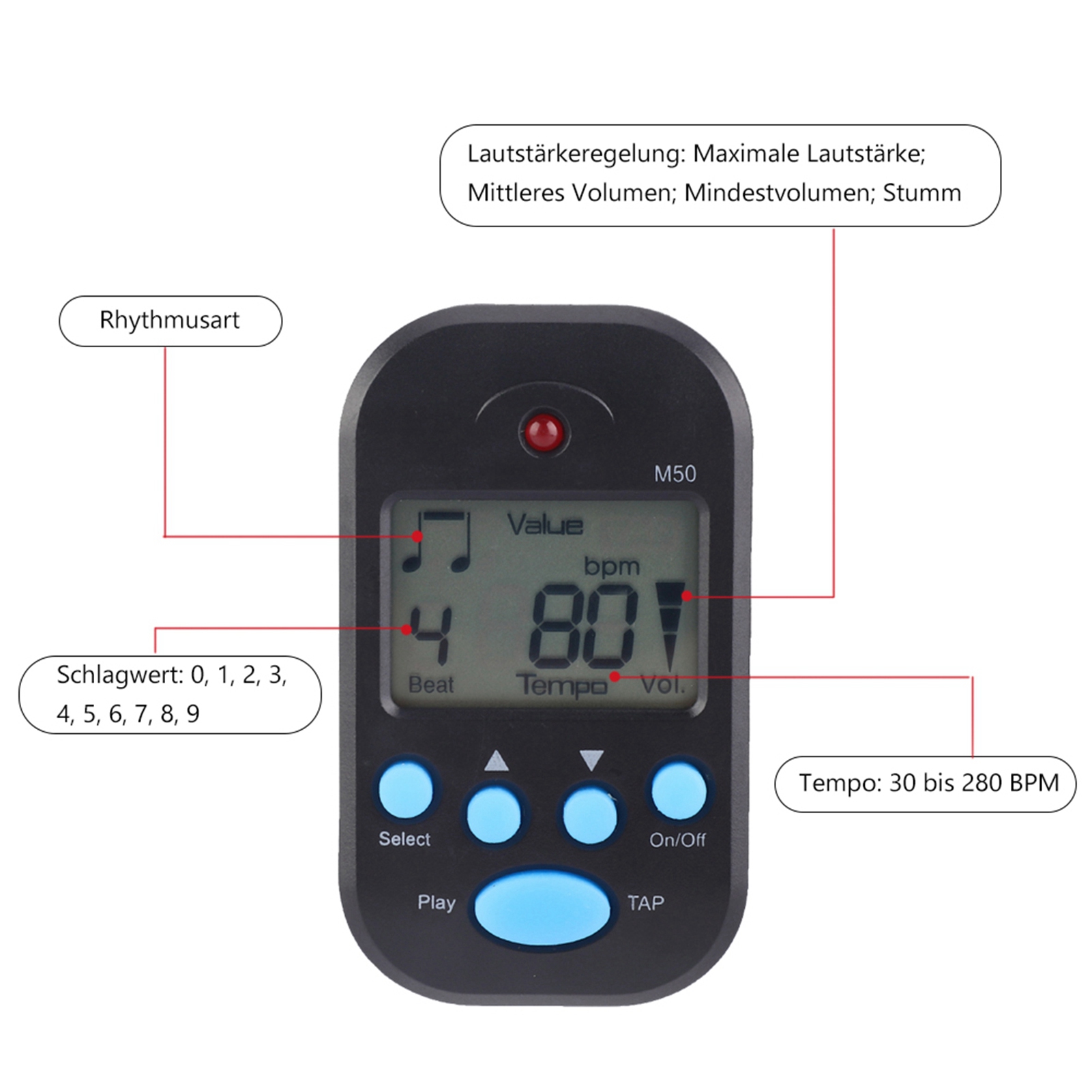 Mini metrónomo profesional con - Metronome Digital reseña y precio