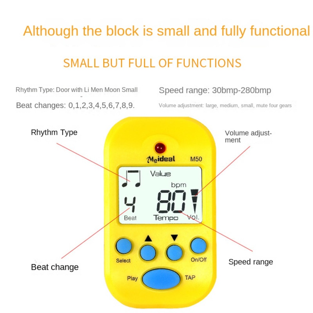 Mini Metrónomo LCD Profesional - Metronome Digital reseña y precio