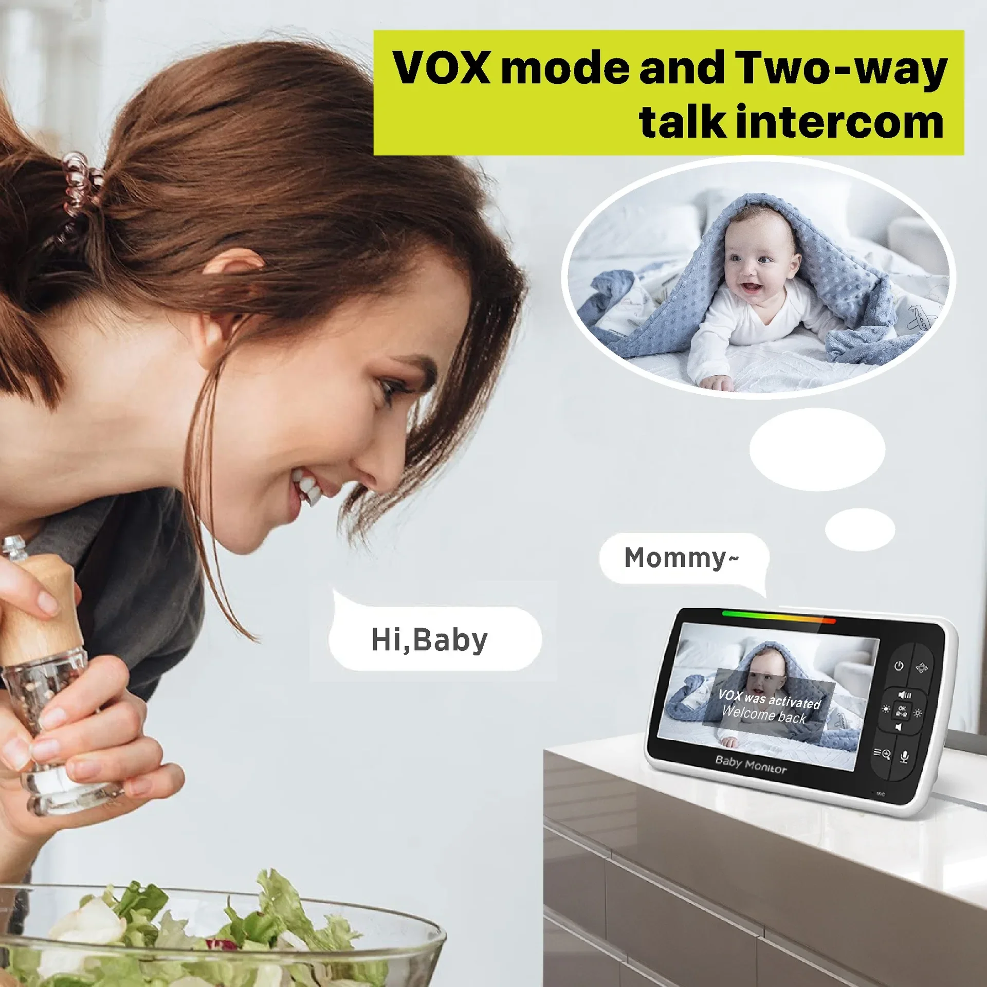 5.0 pulgadas de vídeo del bebé - Audio Music Kids reseña y precio