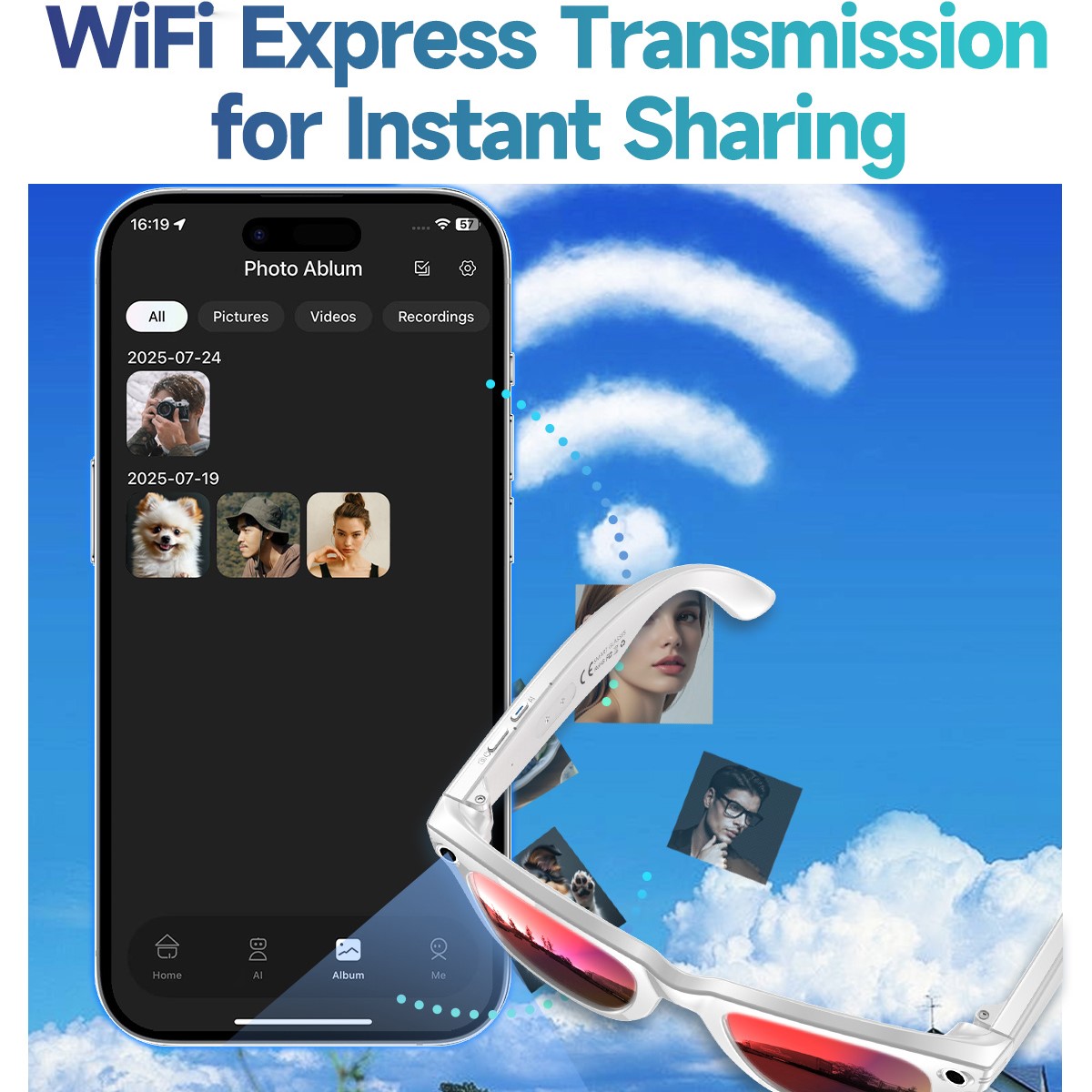 Gafas de sol inteligentes de t - Audio Music To Video Ai reseña y precio