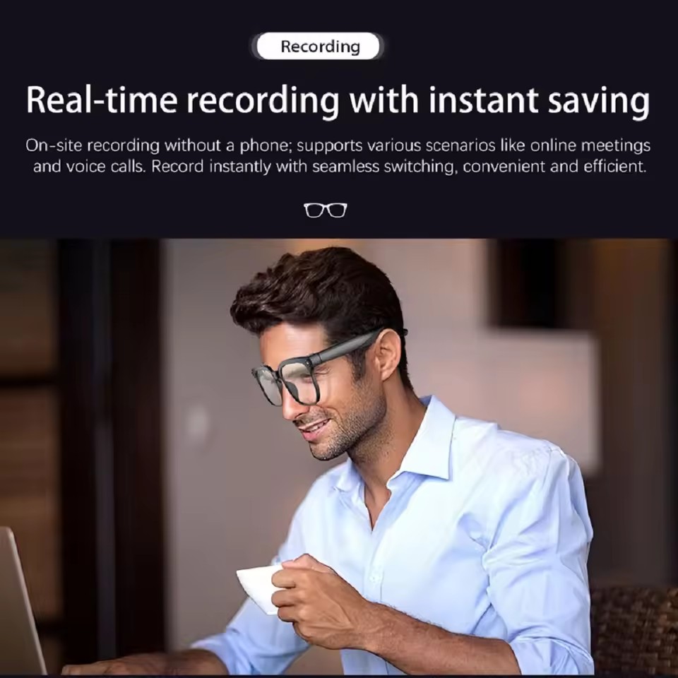Gafas inteligentes M02S con IA - Audio Music To Video Ai reseña y precio