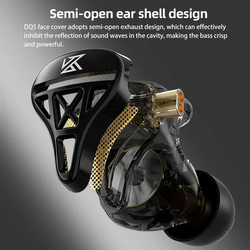 Auriculares KZ DQS 1DD HiFi IE - Audio Music Game reseña y precio