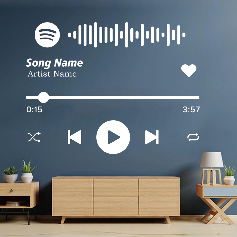 Pegatina de pared con botones  - Audio Music Name reseña y precio