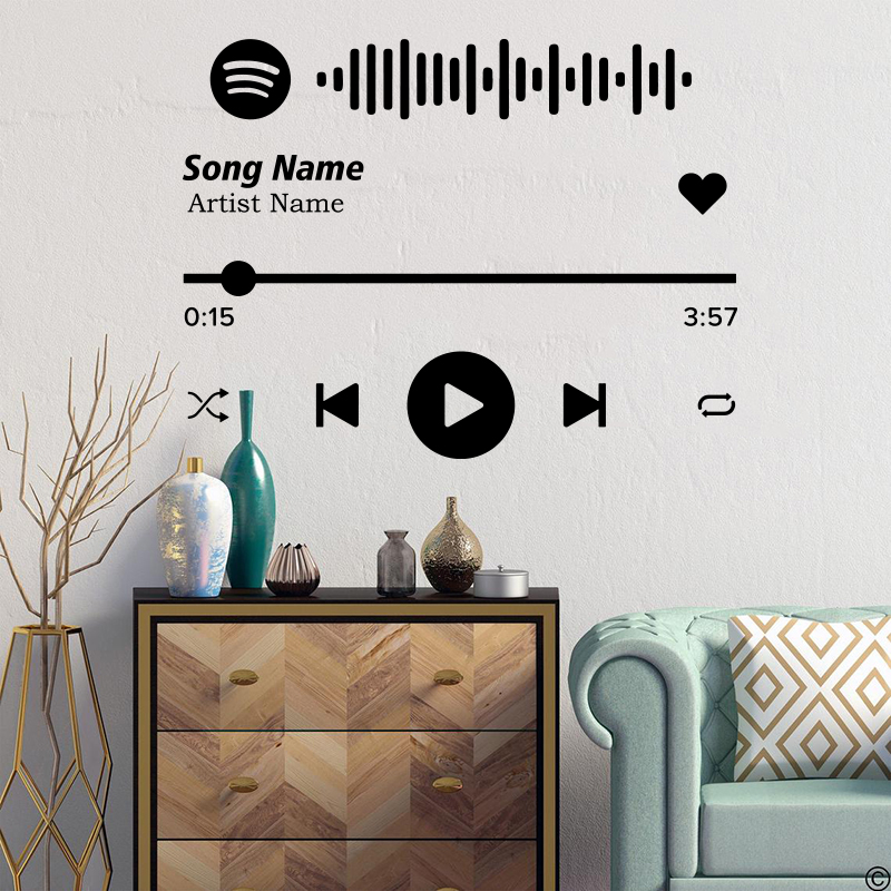 Pegatina de pared con botones  - Audio Music Name reseña y precio