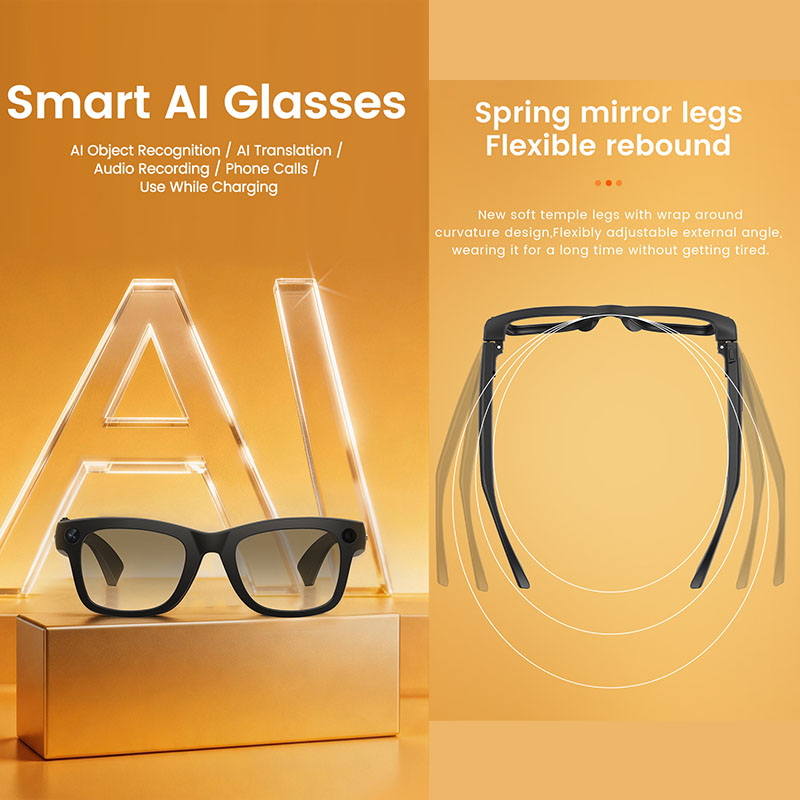 Gafas Inteligentes con IA, Cám - Audio Music To Video Ai reseña y precio