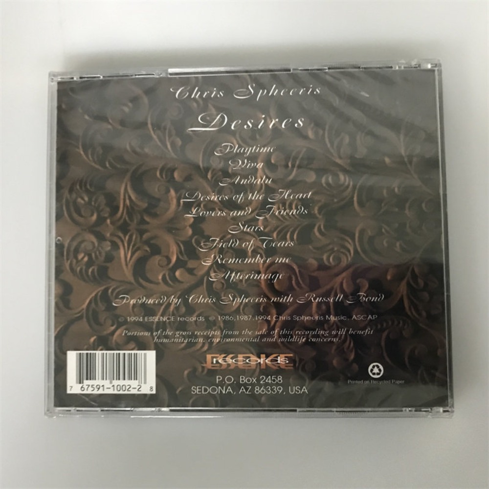 CD 'Desires' de Chris Spheeris - Audio Music For reseña y precio